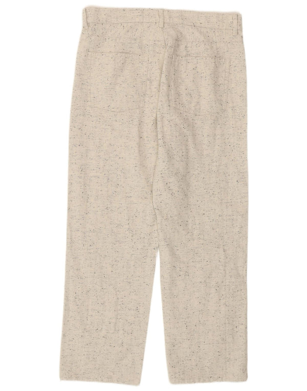 Calça Chino Reta Feminina Cos W30 L26 Algodão Salpicado Bege