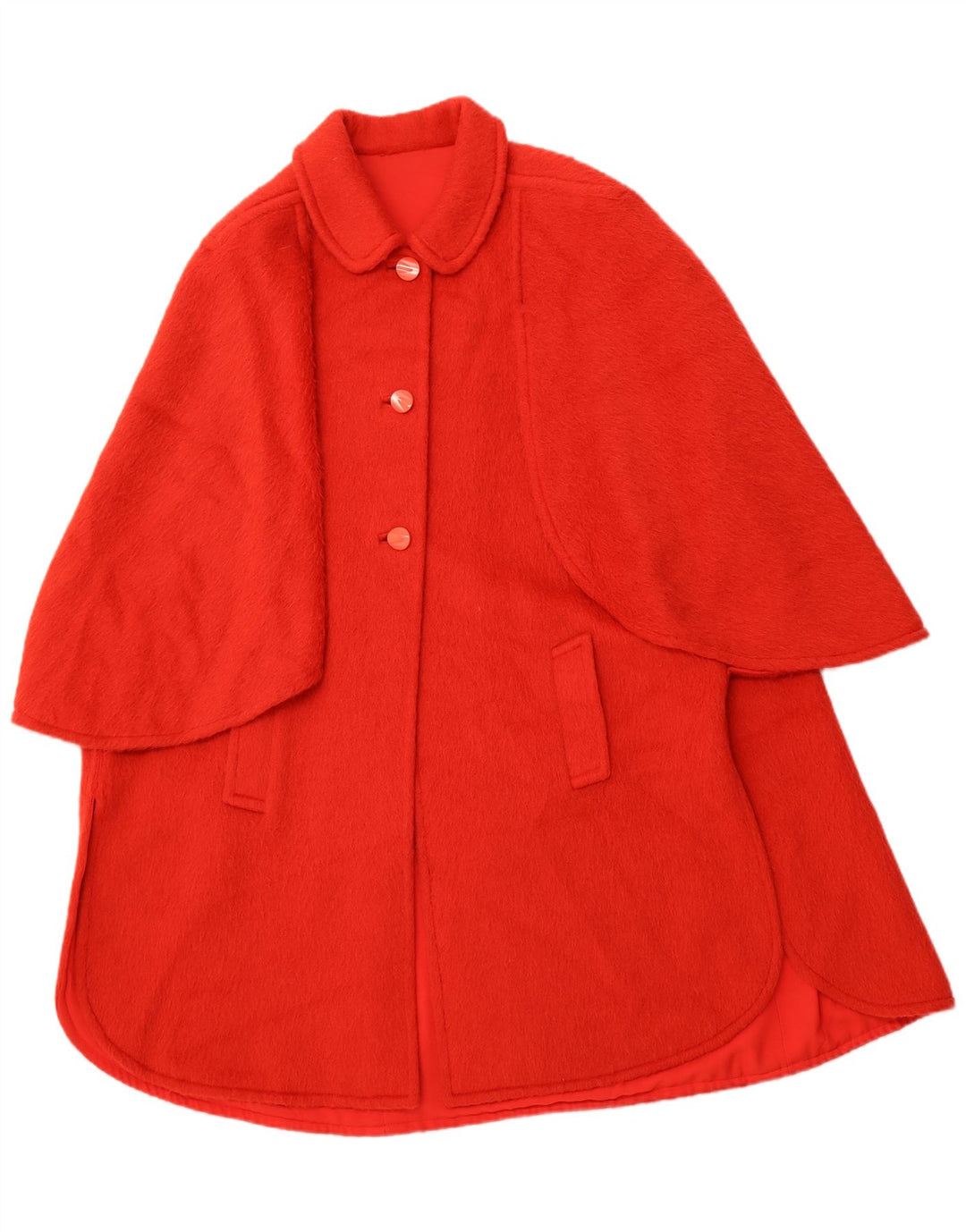 Casaco Poncho Feminino Vintage Tamanho Único Vermelho