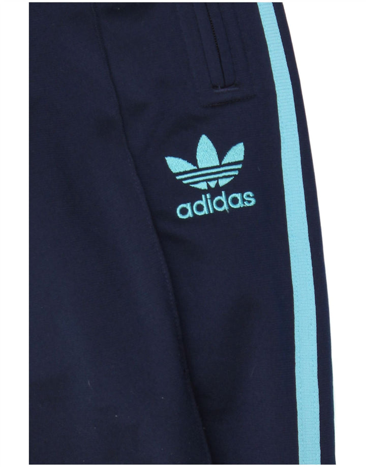Calça de treino feminina Adidas EU 36 pequena azul marinho poliéster