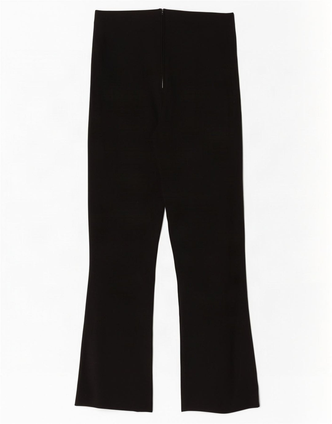 Calça feminina Zara Bootcut cortada pequena W26 L26 preta viscose
