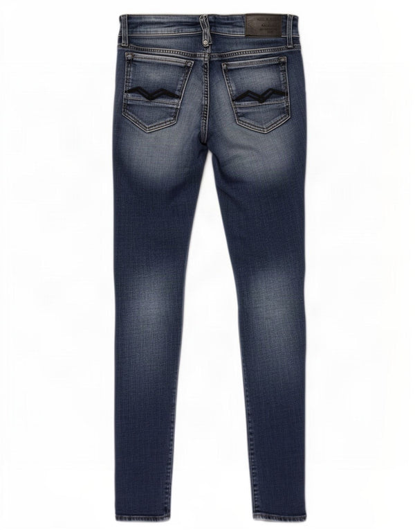 Replay Jeans Skinny Rosa Feminino W26 L30 Azul