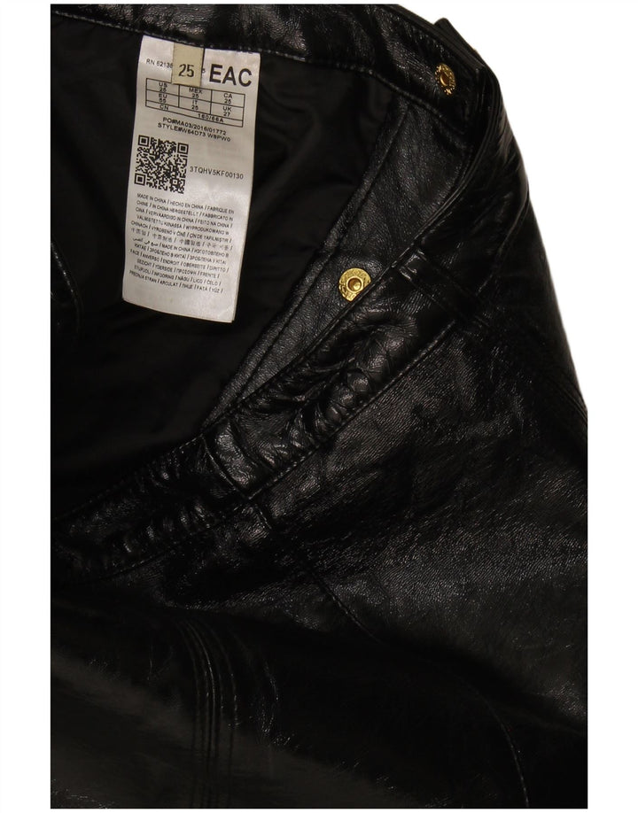 Saia feminina de couro sintético Guess W27 pequena polietileno preto
