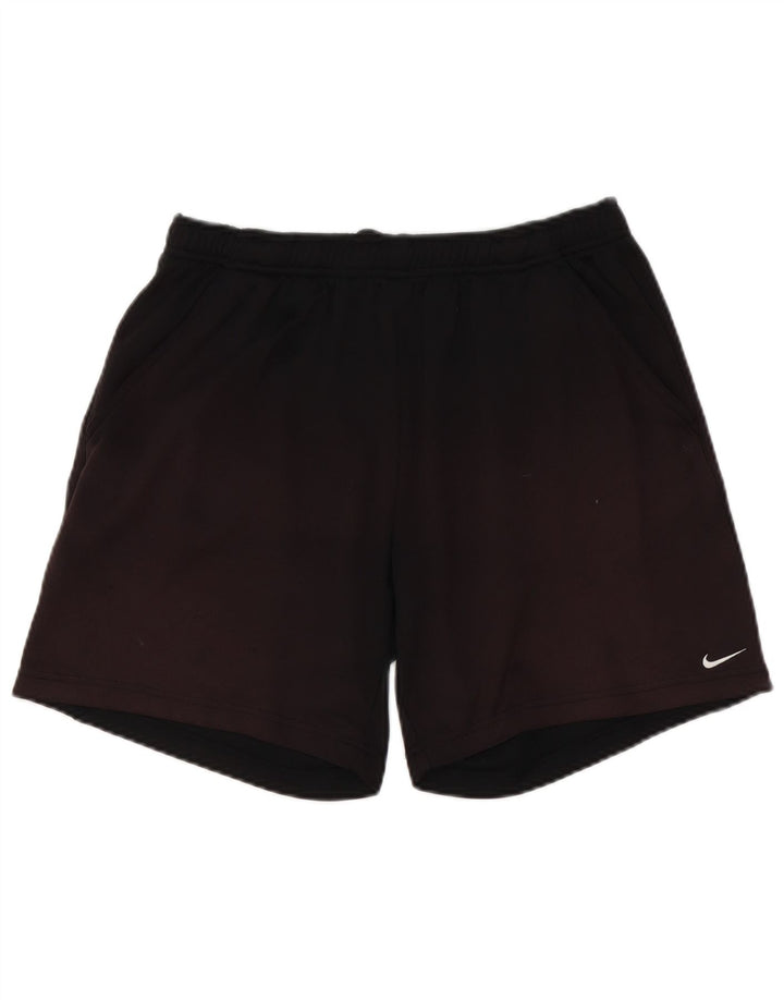 Shorts esportivos masculinos Nike médio preto poliéster
