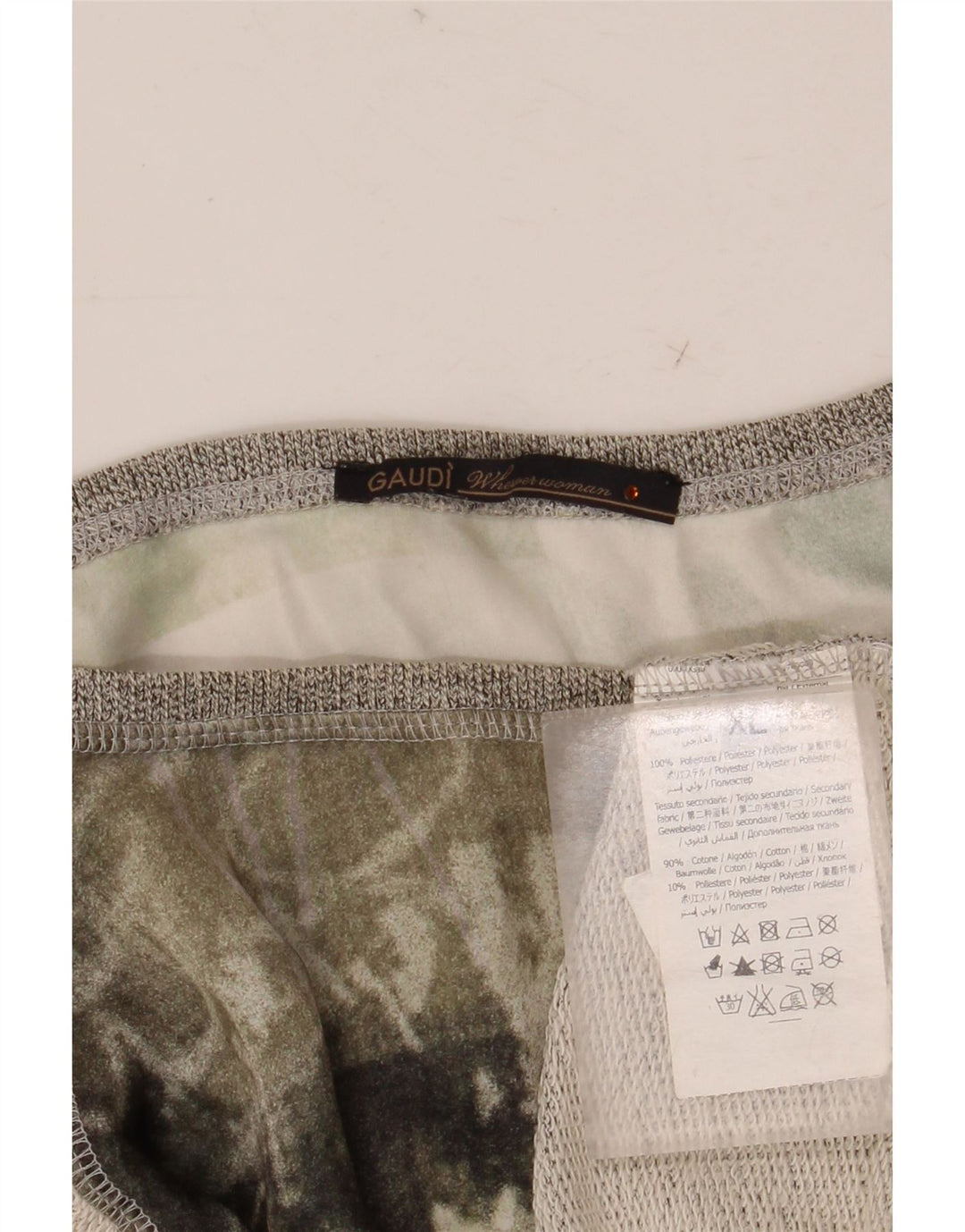 Blusa gráfica feminina Gaudi UK 18 XL cinza colorblock poliéster