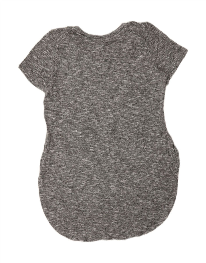 Vestido camiseta feminino MOSSIMO Reino Unido 14 rayon manchado cinza médio