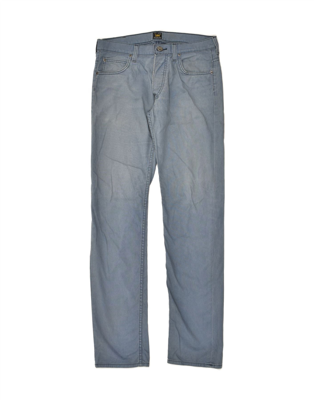 LEE Womens Straight Casual Trousers W31 L34 Blue Cotton Vintage Lee and Second-Hand Lee from Messina Hembry 