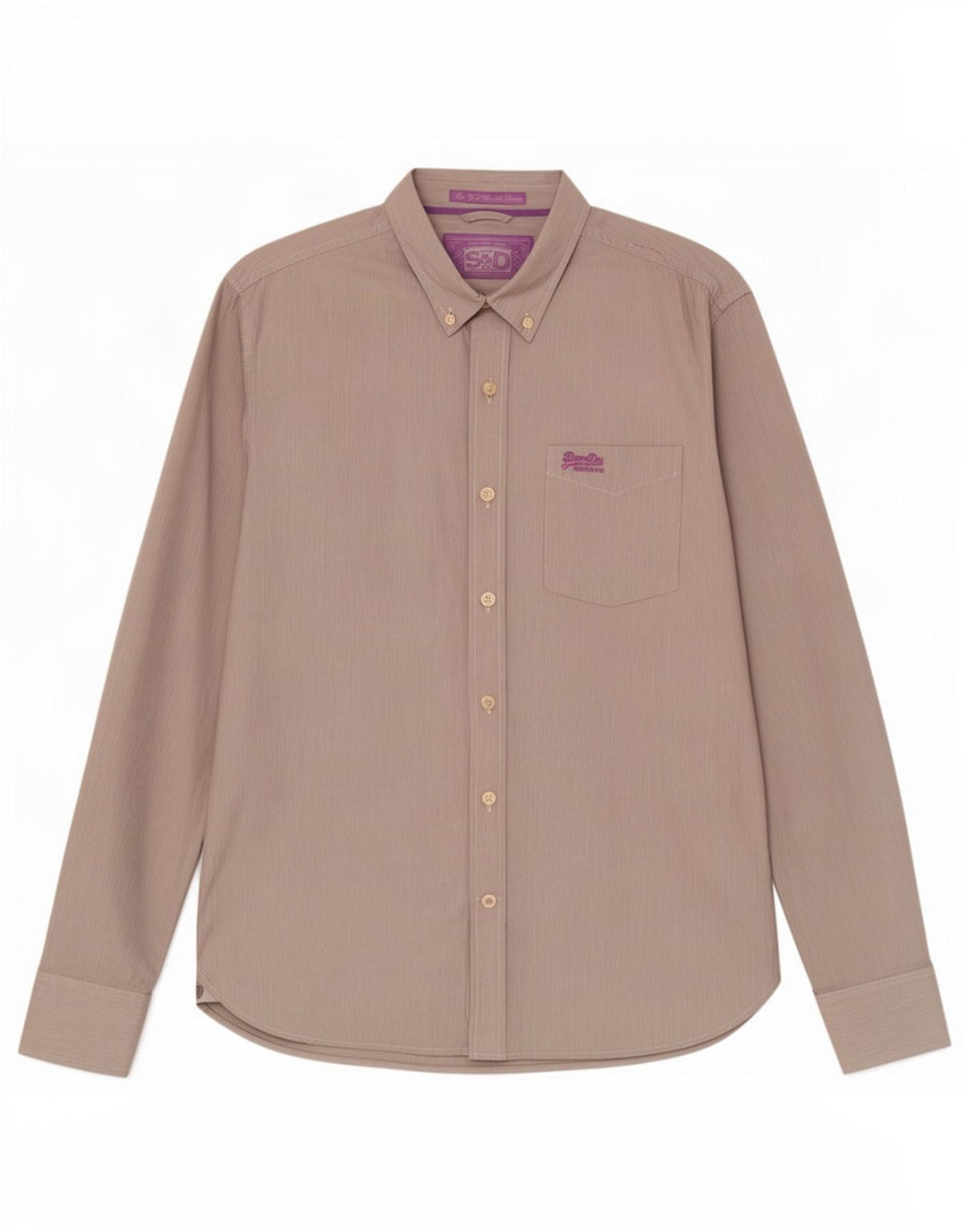 Camisa masculina Superdry XL listrada cinza algodão