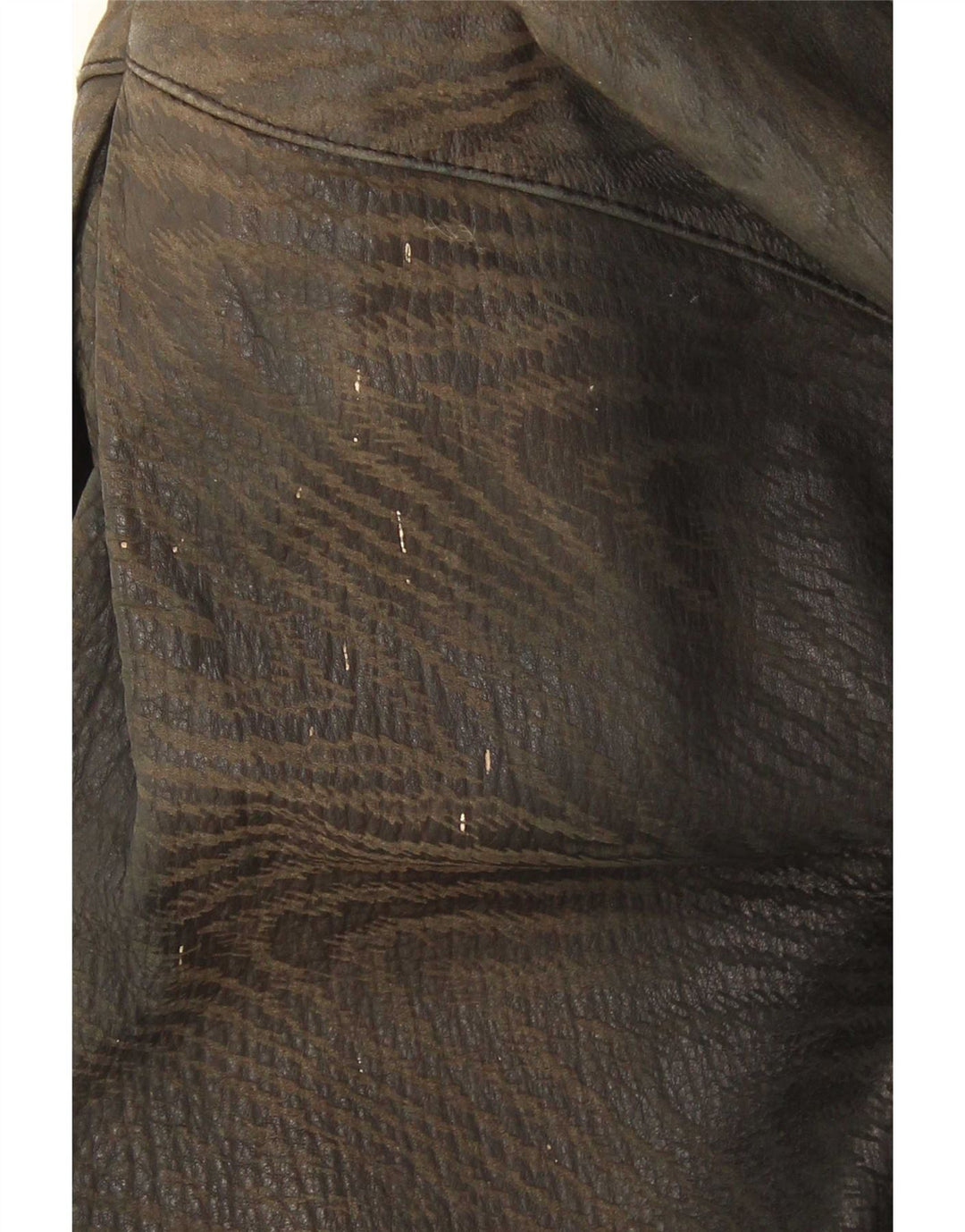 Jaqueta de couro feminina vintage UK 18 XL preta