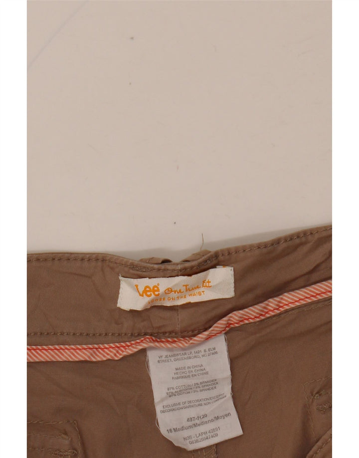 LEE Shorts Chino Feminino US 16 2XL W38 Algodão Marrom