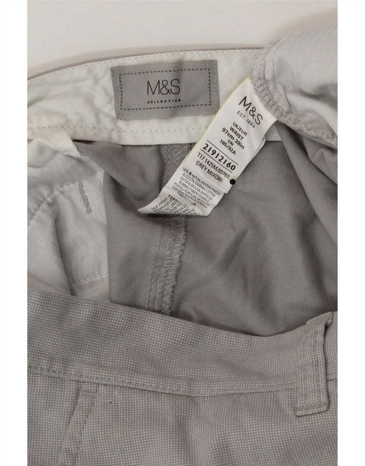 Shorts Chino Masculino Marks & Spencer W38 XL Algodão Cinza