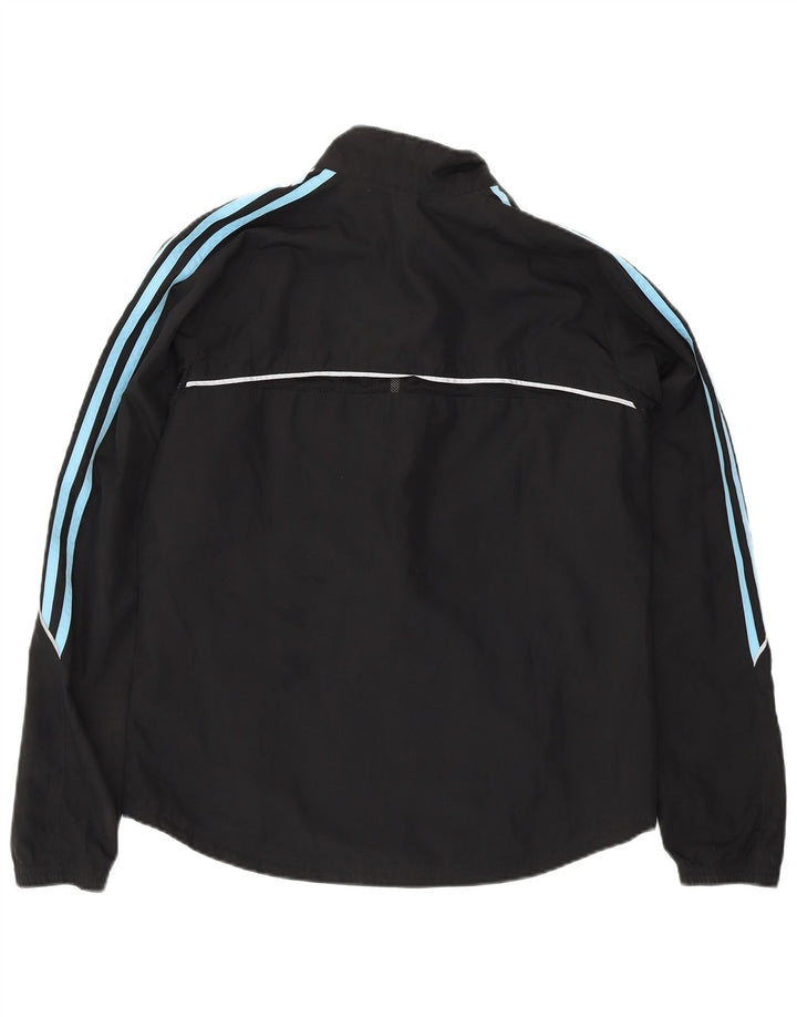 ADIDAS Womens Tracksuit Top Jacket UK 14 Grande Preto