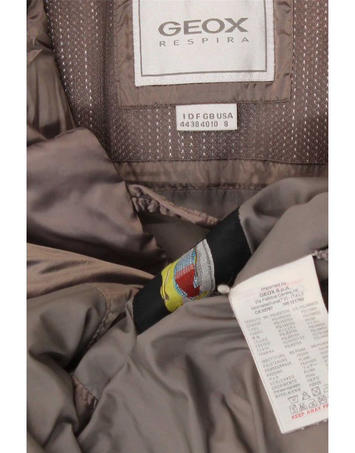 Casaco Geox Feminino Respira acolchoado UK 10 Pequeno Poliéster Marrom