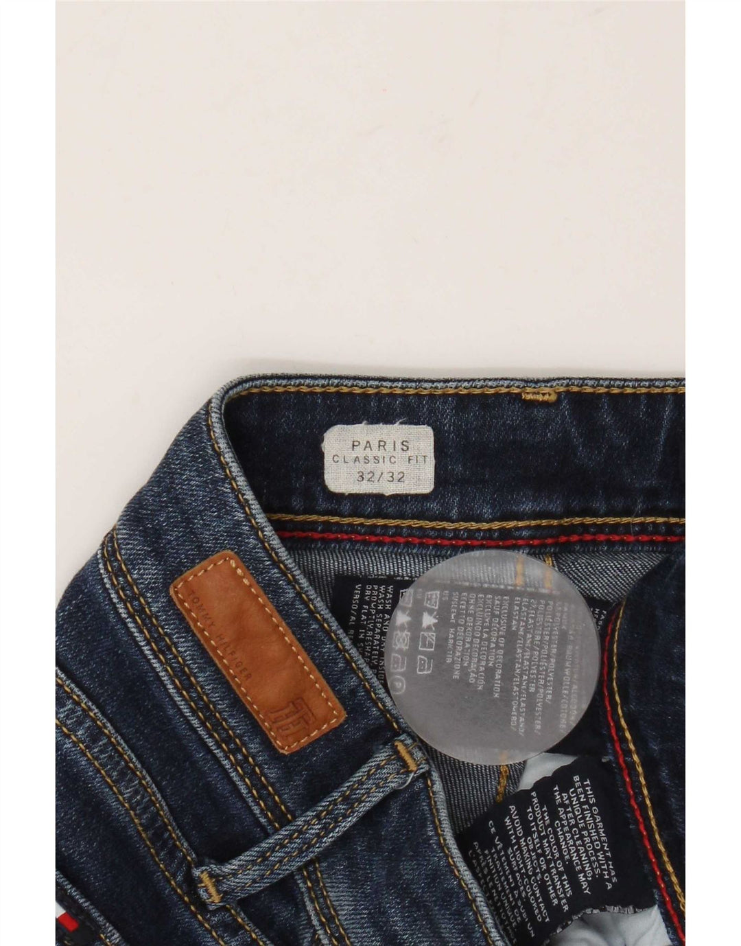 Jeans Tommy Hilfiger feminino Paris Classic Fit Bootcut W32 L32 azul marinho