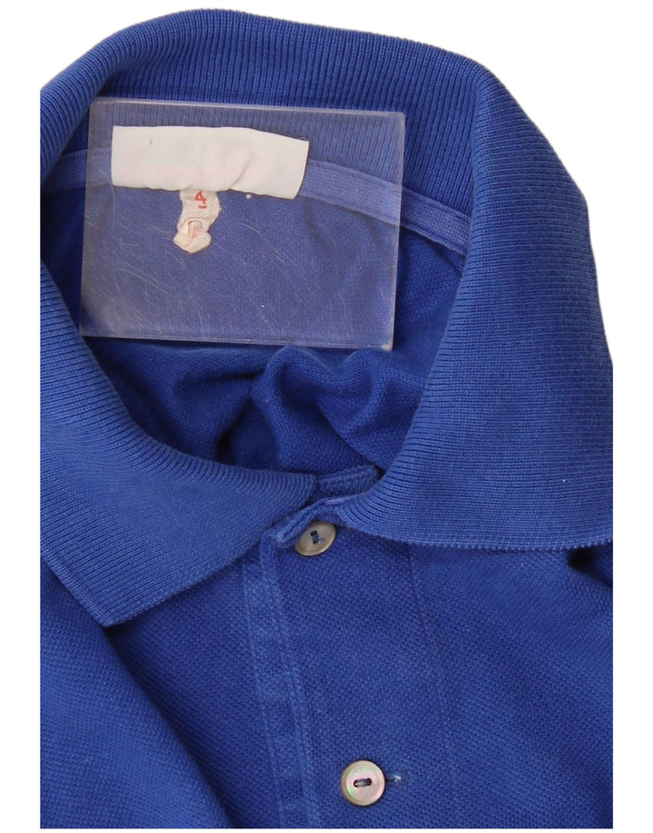 Camisa polo masculina LACOSTE tamanho 4 algodão azul médio