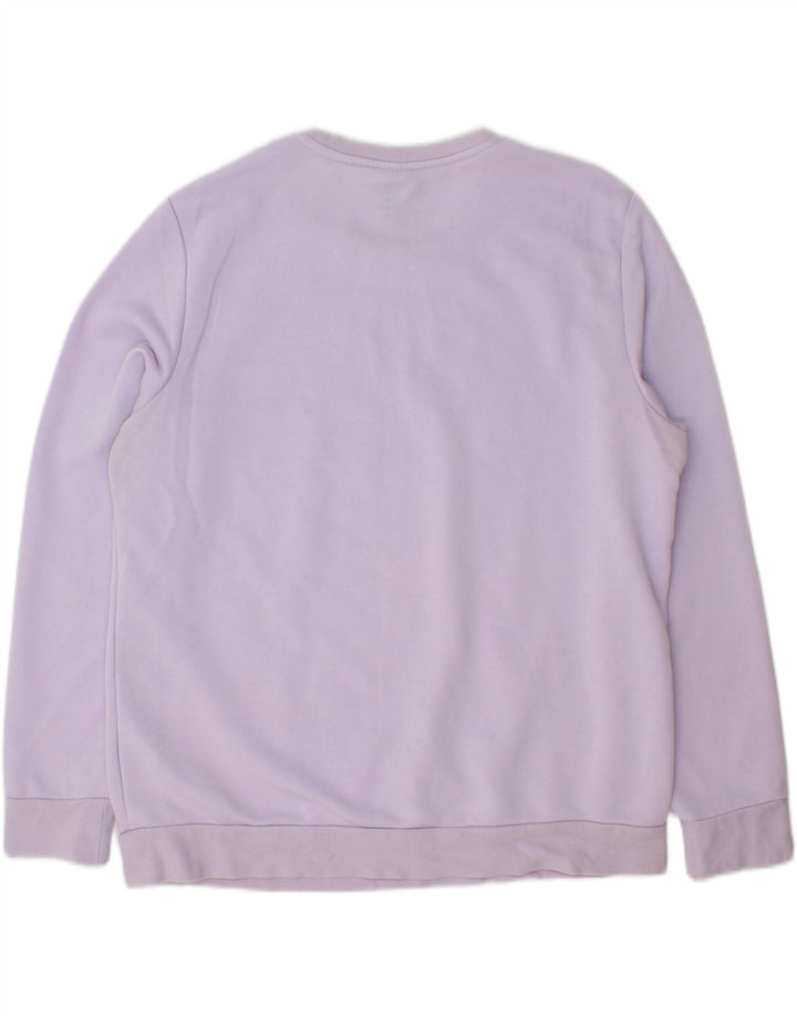 ADIDAS Womens Graphic Sweatshirt Jumper UK 18 XL Purple Cotton Vintage Adidas and Second-Hand Adidas from Messina Hembry 