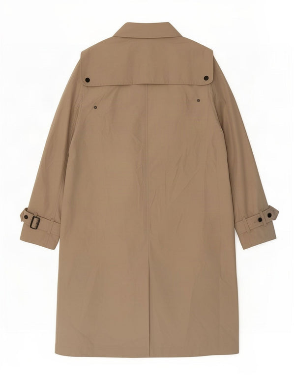 Zara Womens Longline Cape Coat Reino Unido 14 Médio Bege Modal