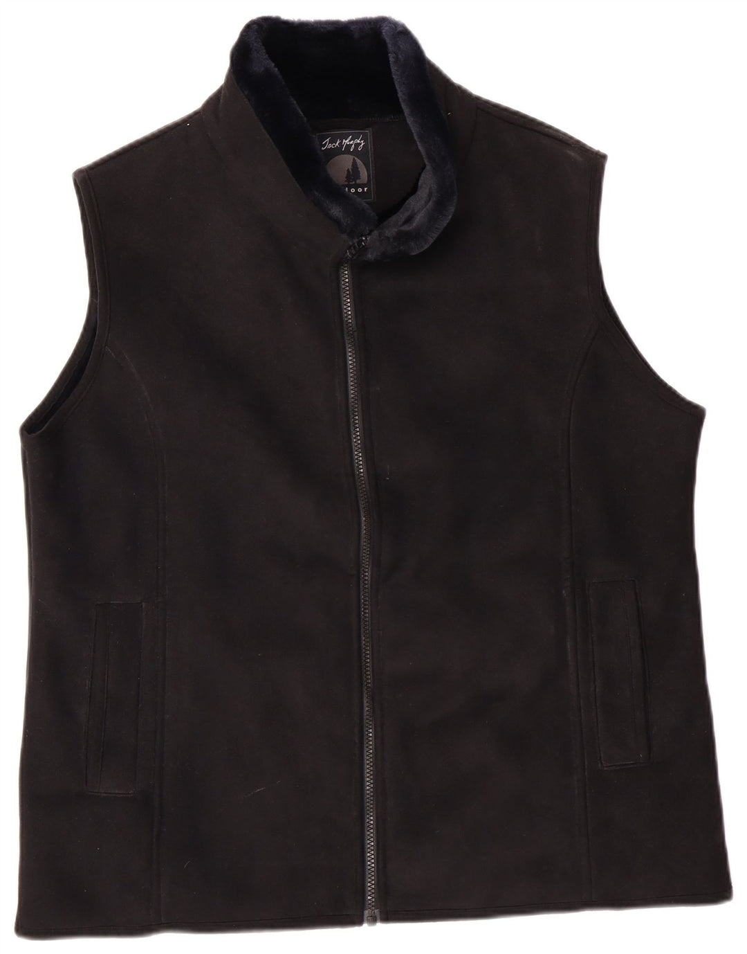 JACK MURPHY Colete feminino UK 18 XL preto acrílico