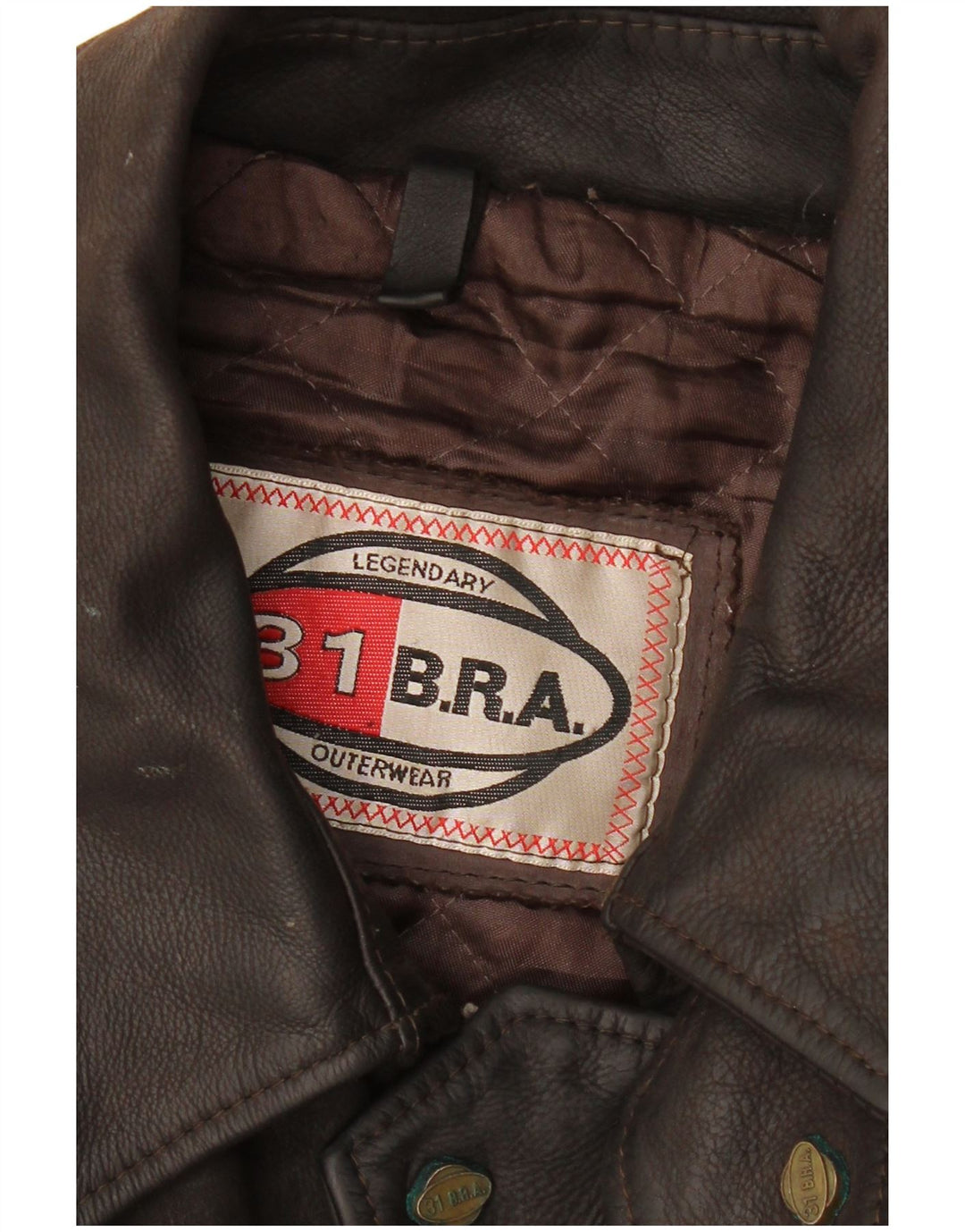 Jaqueta de couro masculina VINTAGE UK 42 XL marrom
