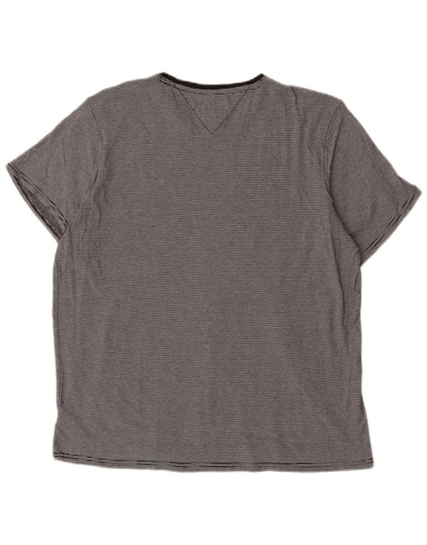 Camiseta masculina Tommy Hilfiger Top XL cinza risca de giz algodão