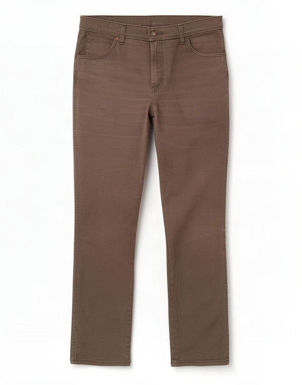 Wrangler Masculino Regular Straight Jeans W36 L34 Marrom Algodão