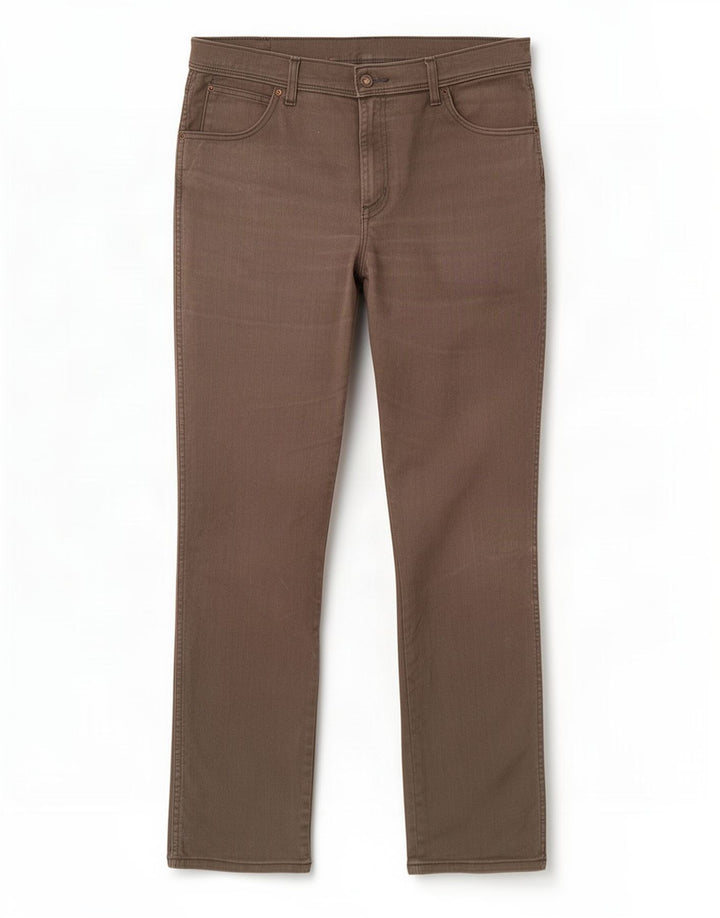 Wrangler Masculino Regular Straight Jeans W36 L34 Marrom Algodão