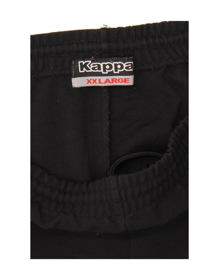 KAPPA Mens Tracksuit Trousers 2XL Black Vintage Kappa and Second-Hand Kappa from Messina Hembry 