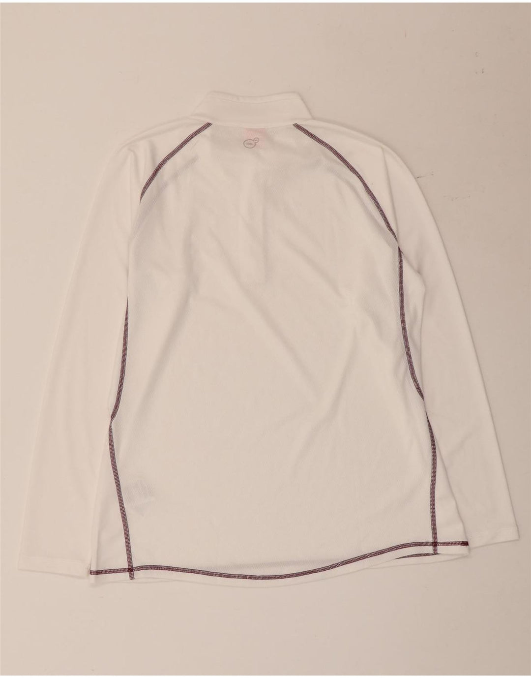 Pulôver feminino Puma com zíper e gola alta em poliéster branco grande