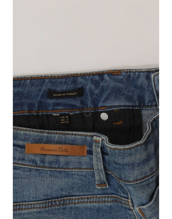 Saia jeans feminina Massimo Dutti UE 38 pequena W28 azul
