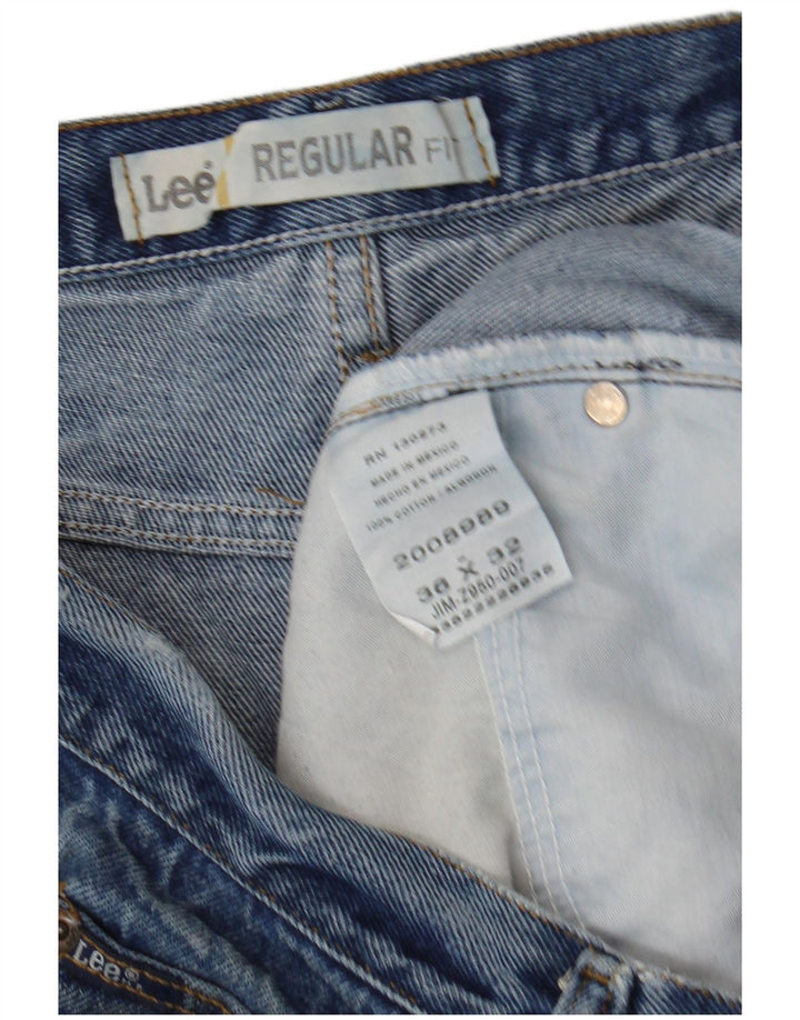 Calça jeans reta masculina Lee Regular Fit W36 L32 algodão azul