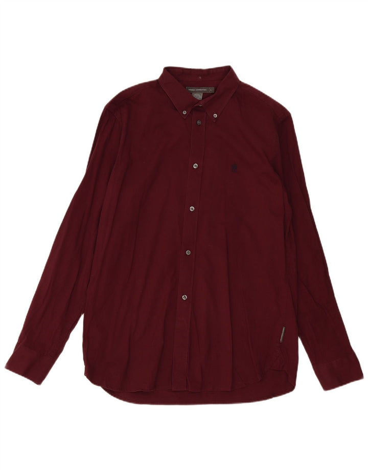 Camisa masculina French Connection grande Borgonha