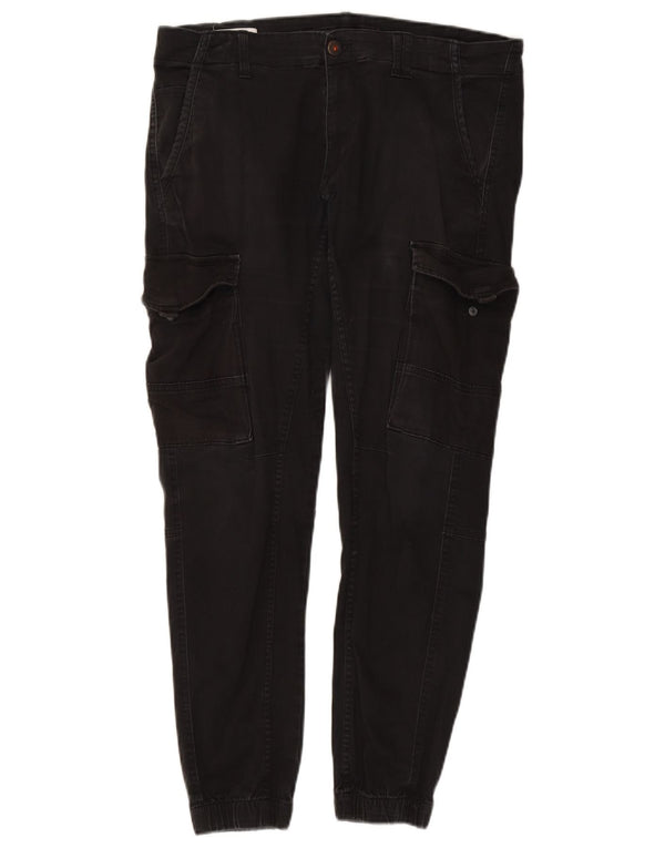 Calça cargo masculina Jack & Jones Joggers W34 L29 algodão preto