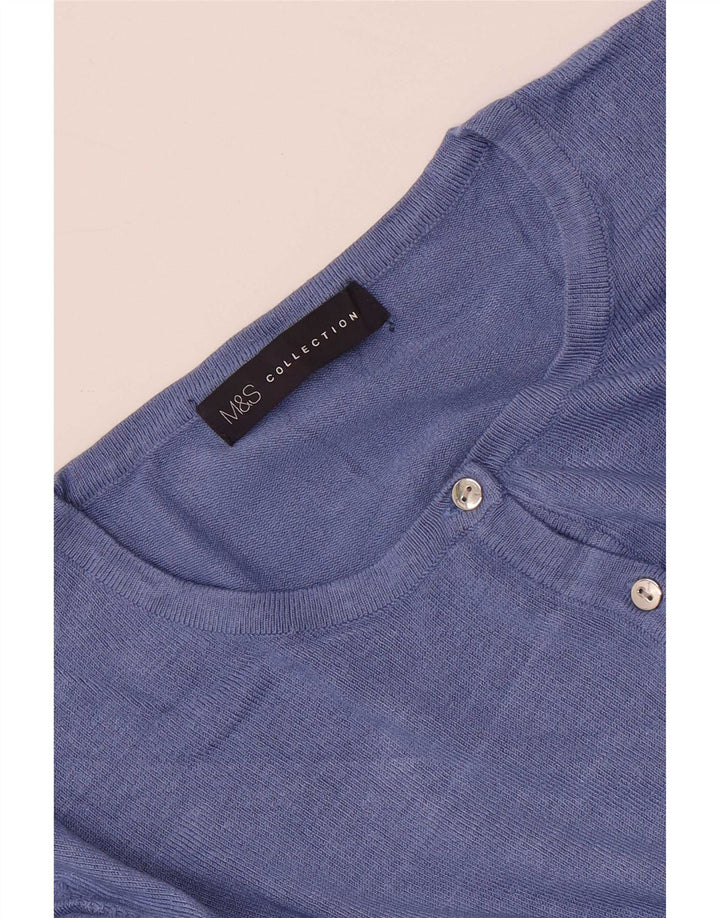 Suéter cardigã feminino Marks & Spencer UK 18 XL azul