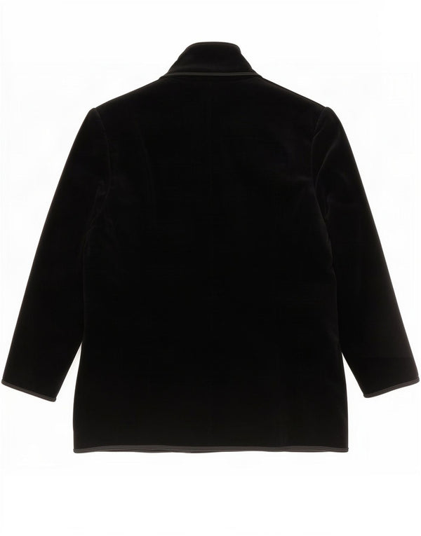 Jaqueta blazer feminina de veludo aberto Resi Hammerer EU 40 algodão preto médio