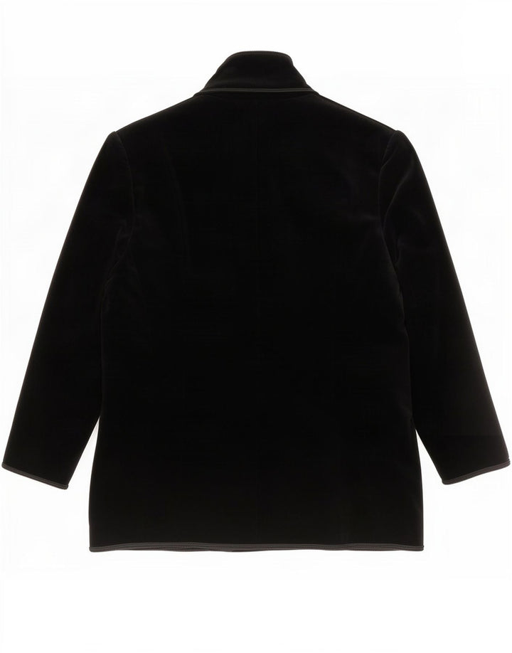 Jaqueta blazer feminina de veludo aberto Resi Hammerer EU 40 algodão preto médio