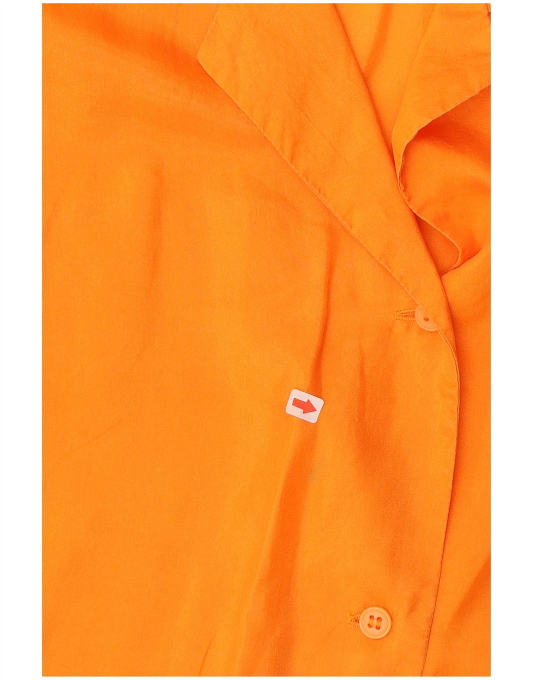 Blusa feminina vintage sem mangas UK 14 médio laranja