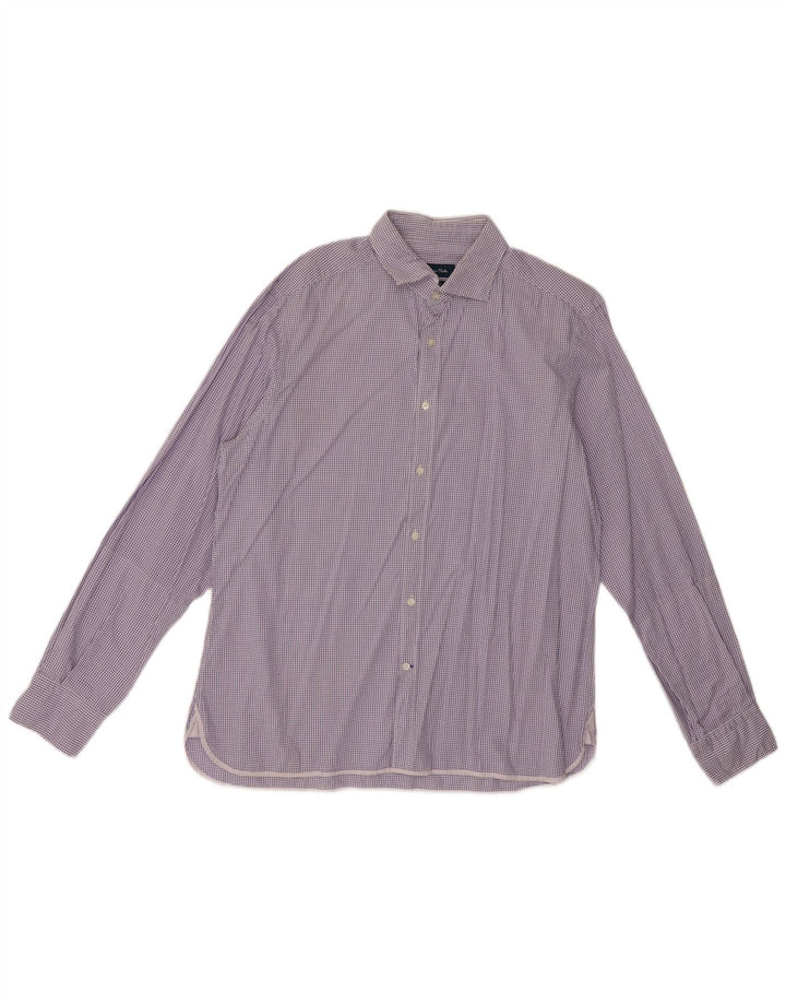 Camisa masculina casual MASSIMO DUTTI XL xadrez roxo