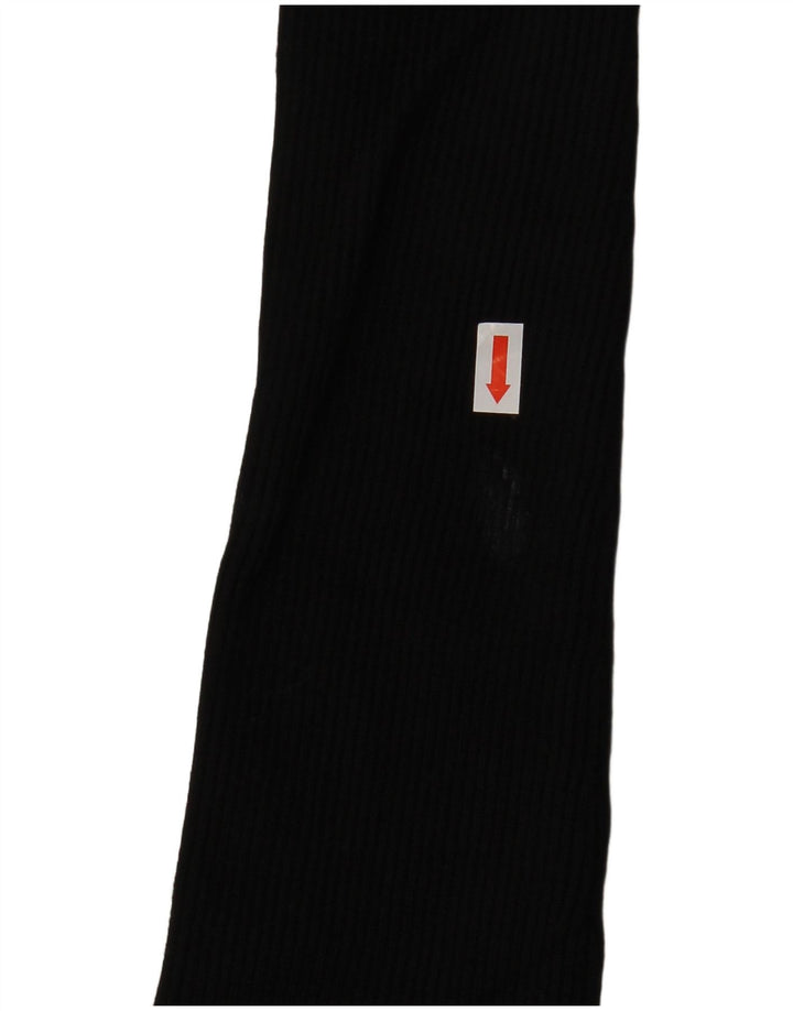 Suéter feminino ZARA com gola canoa e gola redonda, tamanho pequeno, viscose preta