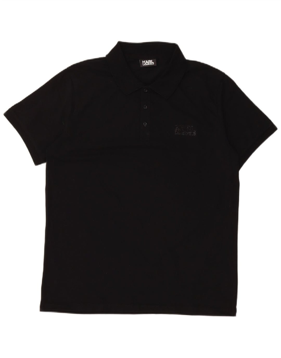 Camisa polo masculina Karl Lagerfeld grande preta