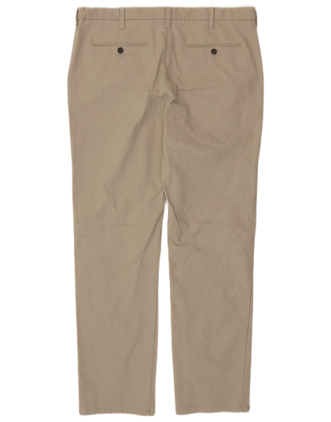 Calça chino reta masculina MARKS & SPENCER W38 L33 algodão bege