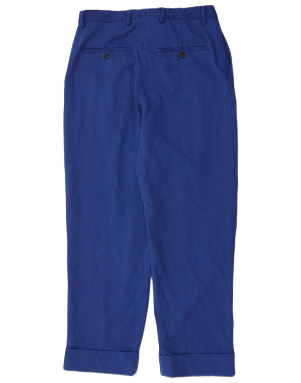 Zara Mens Pegged Suit Calças EU 38 Pequeno W30 L29 Poliéster Azul