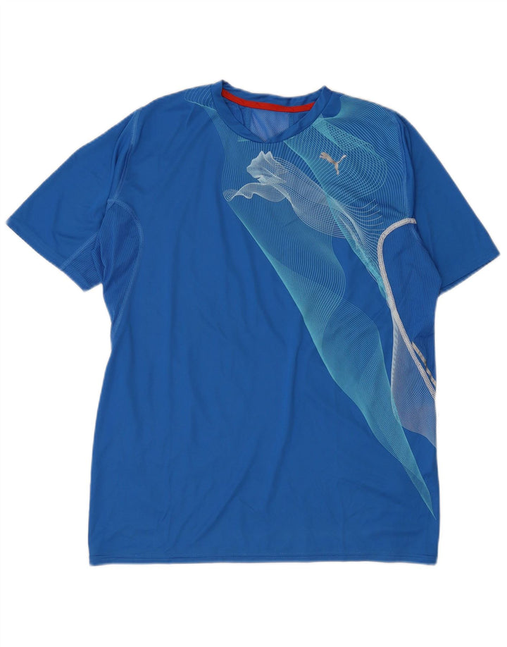 Camiseta masculina PUMA Graphic azul médio
