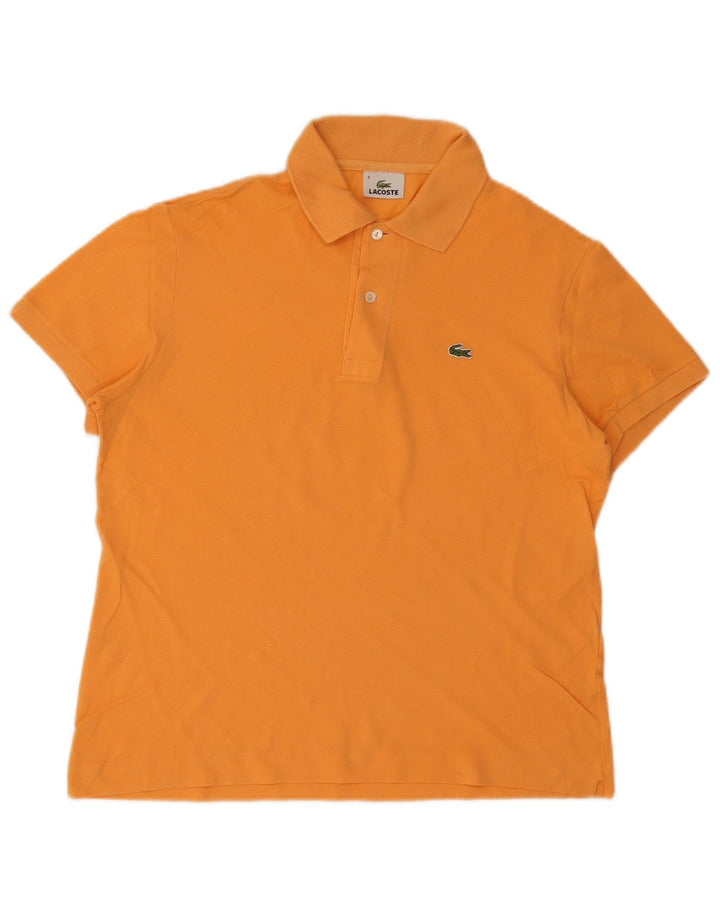 Camisa polo masculina Lacoste tamanho 4 médio algodão laranja