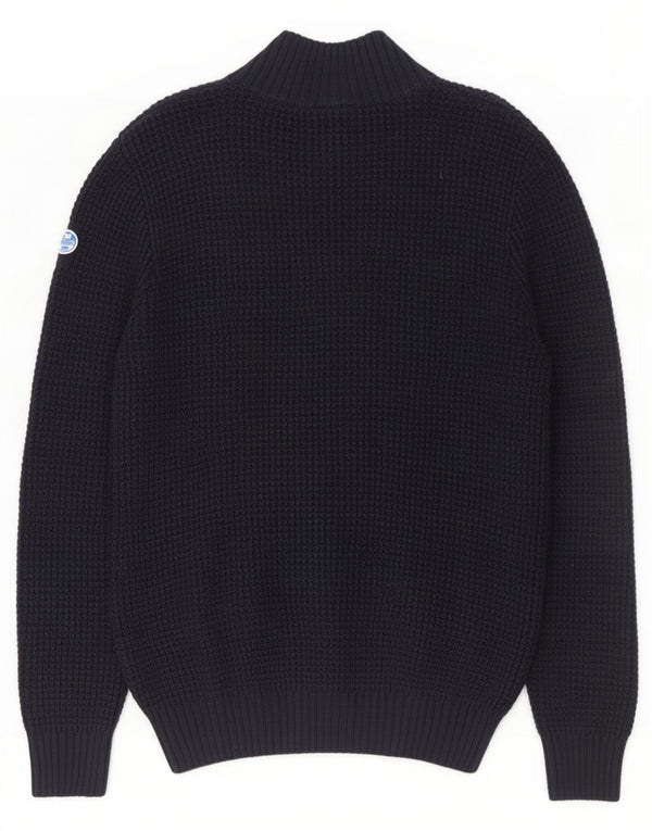 Suéter cardigã masculino North Sails médio algodão azul marinho