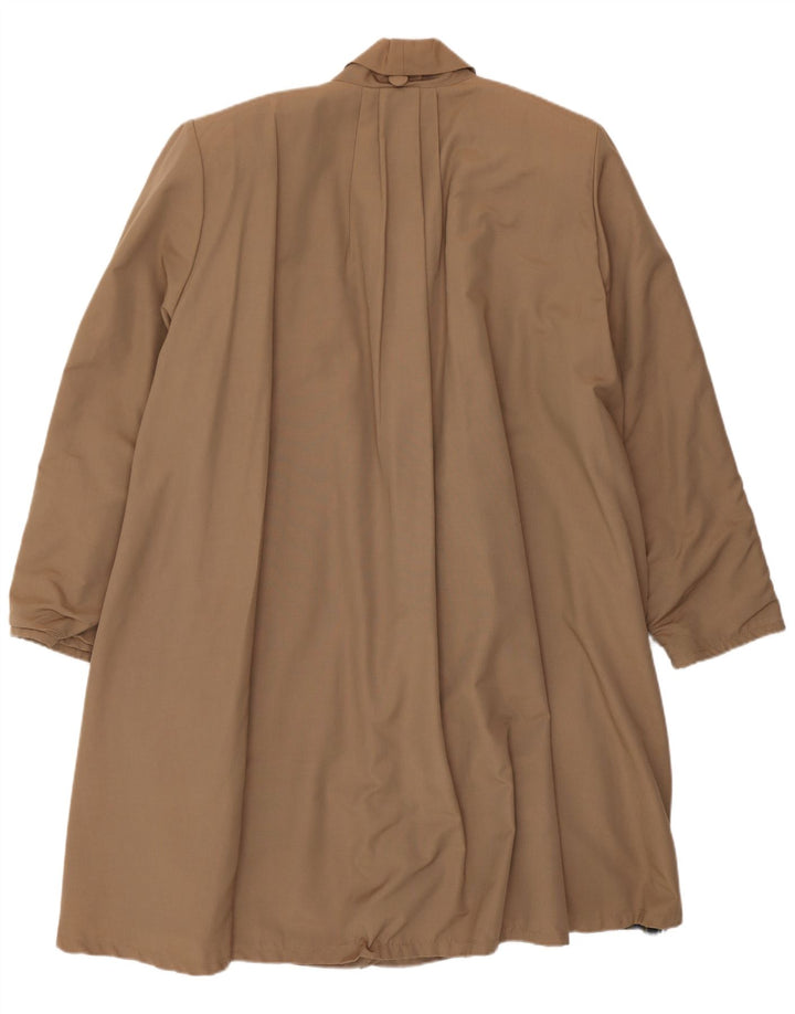 Sobretudo feminino vintage UK 14 grande bege