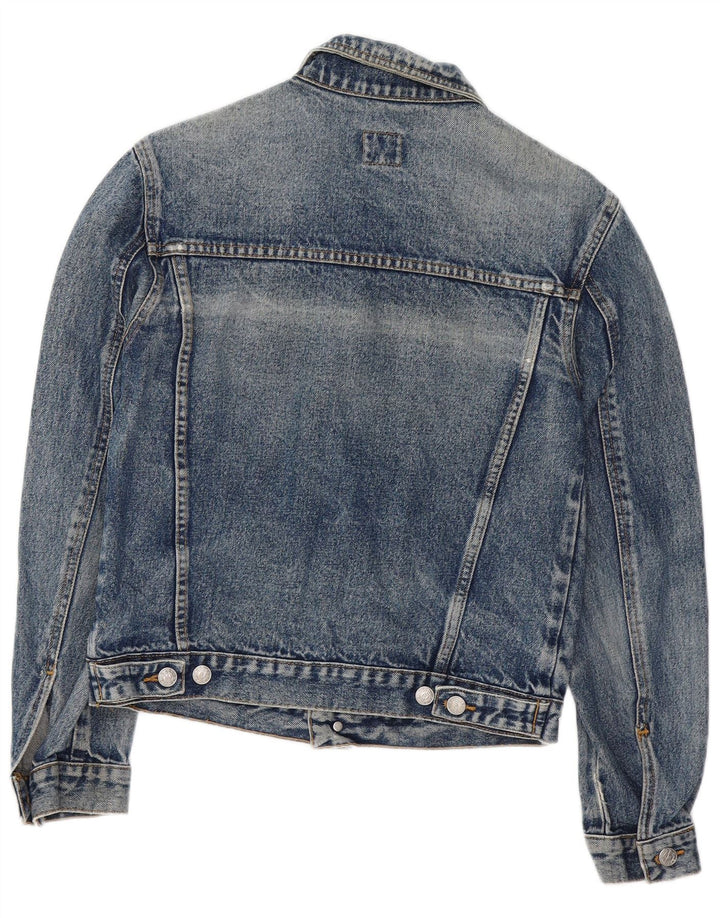Jaqueta jeans feminina WPM 11-12 anos azul