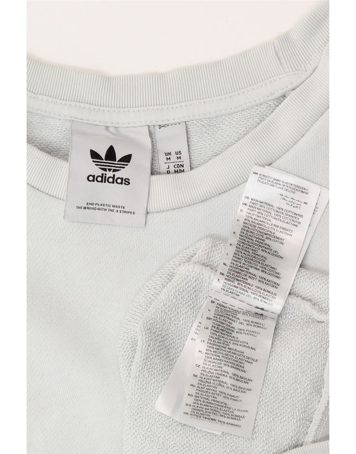 Adidas Mens Moletom Jumper Médio Algodão Azul