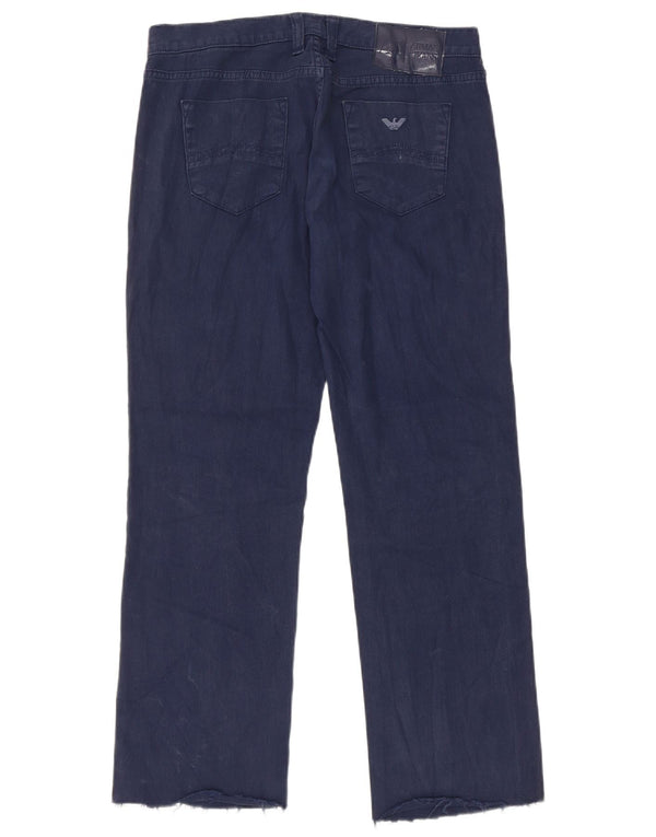 Jeans retos femininos Armani W29 L27 algodão azul marinho