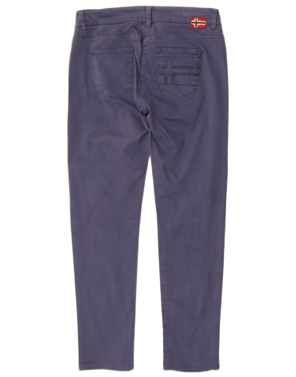 Calça casual feminina Napapijri IT 42 médio W30 L29 algodão azul
