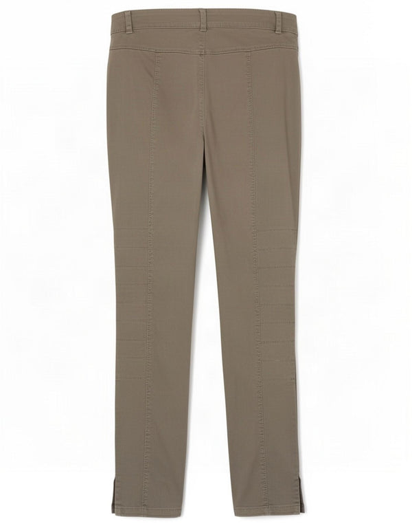 Zara Calça casual feminina slim EU 38 Pequeno W28 L29 Algodão cinza