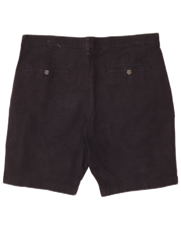 Shorts chino masculino Marks & Spencer W34 grande algodão azul marinho